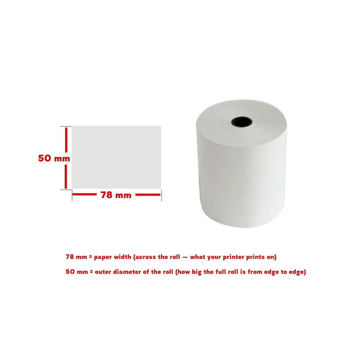 Invoice Roll 78mm x 50mm